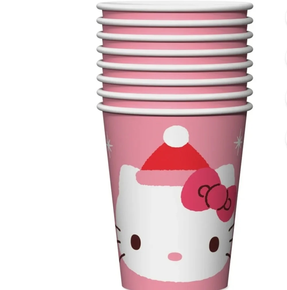 Bundle Of 3pks Hello Kitty Paper Party Favor Cups 9 fl. oz Each Pack Has 8